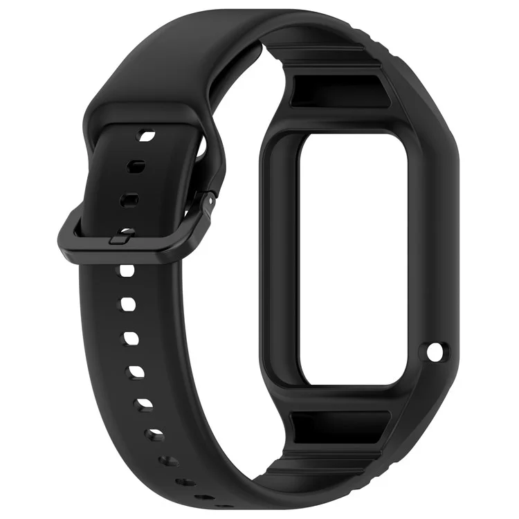 Para Xiaomi Smart Band 8 Pro Fácilmente Ajustable Correa de Reloj Flexible Silicona Banda de Muñeca - Negro