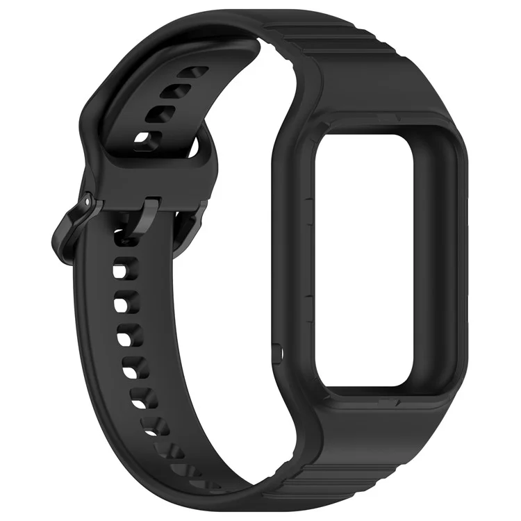 Para Xiaomi Smart Band 8 Pro Fácilmente Ajustable Correa de Reloj Flexible Silicona Banda de Muñeca - Negro