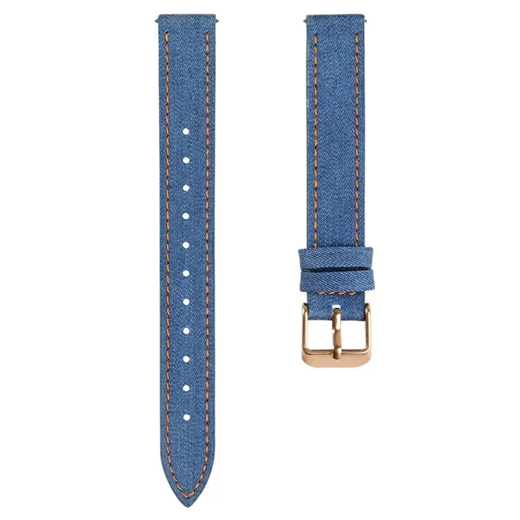 Für Garmin Lily 2 Linen Leather Wrist Band Verstellbares Uhrenarmband Ersatz - Dunkelblau