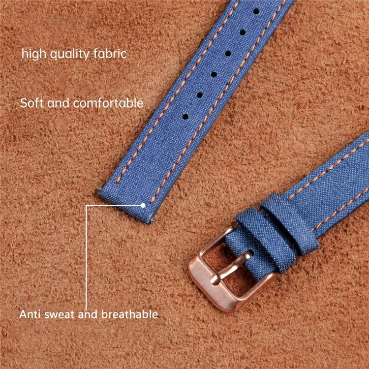 Für Garmin Lily 2 Linen Leather Wrist Band Verstellbares Uhrenarmband Ersatz - Dunkelblau