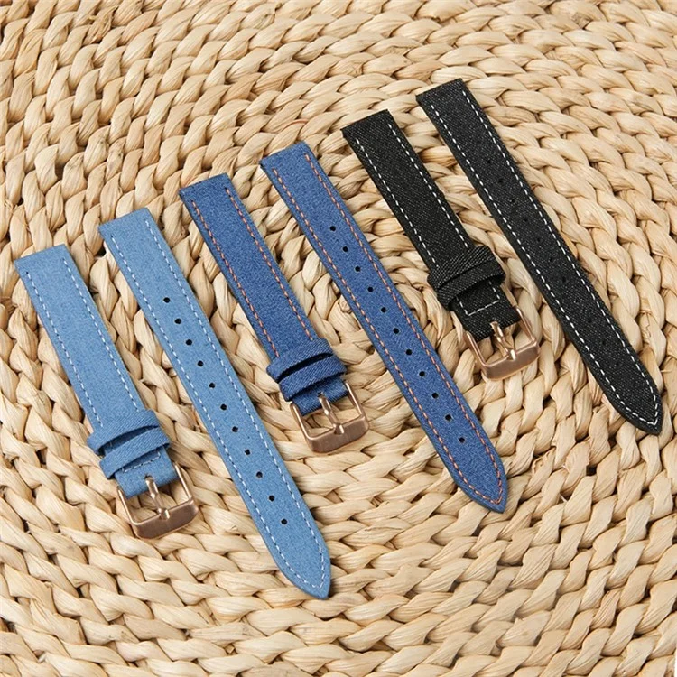 Für Garmin Lily 2 Linen Leather Wrist Band Verstellbares Uhrenarmband Ersatz - Dunkelblau