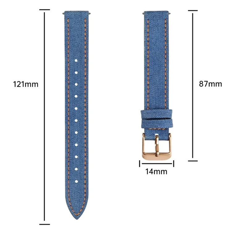 Für Garmin Lily 2 Linen Leather Wrist Band Verstellbares Uhrenarmband Ersatz - Dunkelblau