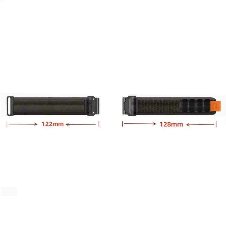 For Coros Vertix 2  /  Garmin Fenix 7X  /  6X  /  5X 26mm Trail Loop Nylon Band Soft Watch Strap - Milky White+White