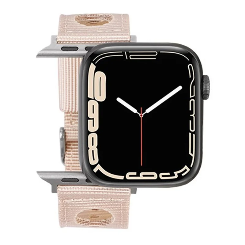 For Apple Watch Ultra 3 2 1 49mm / Series 11 10 46mm / 9 8 7 45mm / SE3 SE2 SE 6 5 4 44mm / 3 2 1 42mm Waterproof Nylon Watch Band - Black