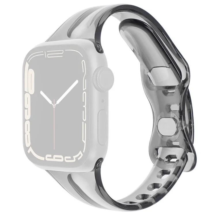 Watch Band For Apple Watch Series 10 42mm / 9 8 7 41mm / 6 5 4 SE (2022) SE (2023) SE 40mm / 3 2 1 38mm TPU Adjustable Strap - Black