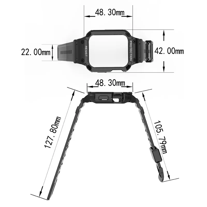 Для Apple Watch Series 9 / 8 / 7 41 мм / SE (2023) / SE (2022) / SE 6 5 4 40 мм Ремешок для часов Замена TPU Strap с чехлом - светло-серый