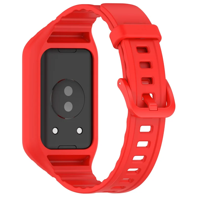 Banda de Relógio de Reposição For Honor Band 9 Pulseira de Silicone com Caixa Protetora - Vermelho
