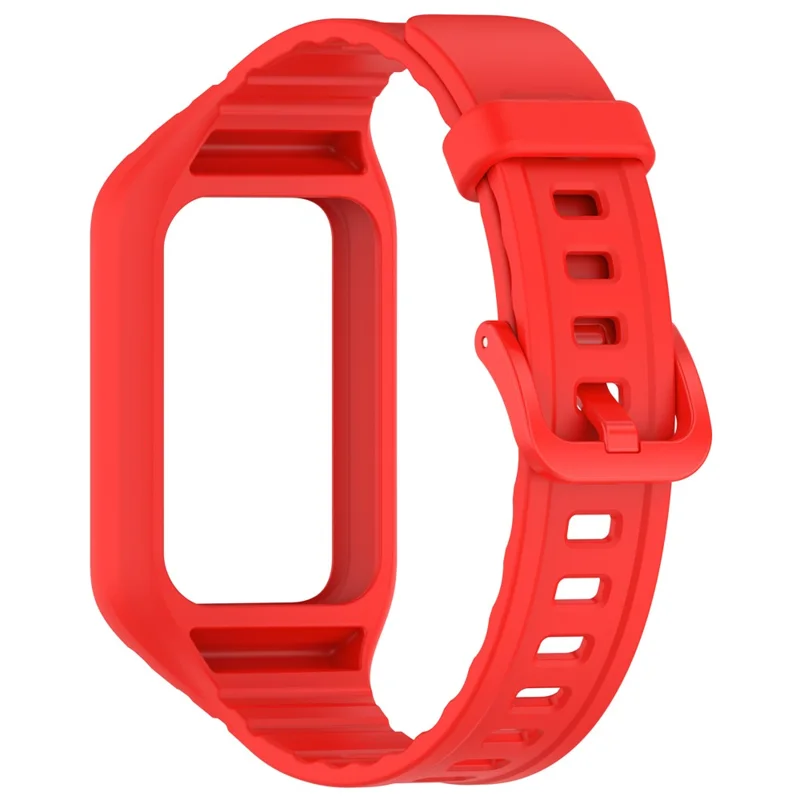 Banda de Relógio de Reposição For Honor Band 9 Pulseira de Silicone com Caixa Protetora - Vermelho