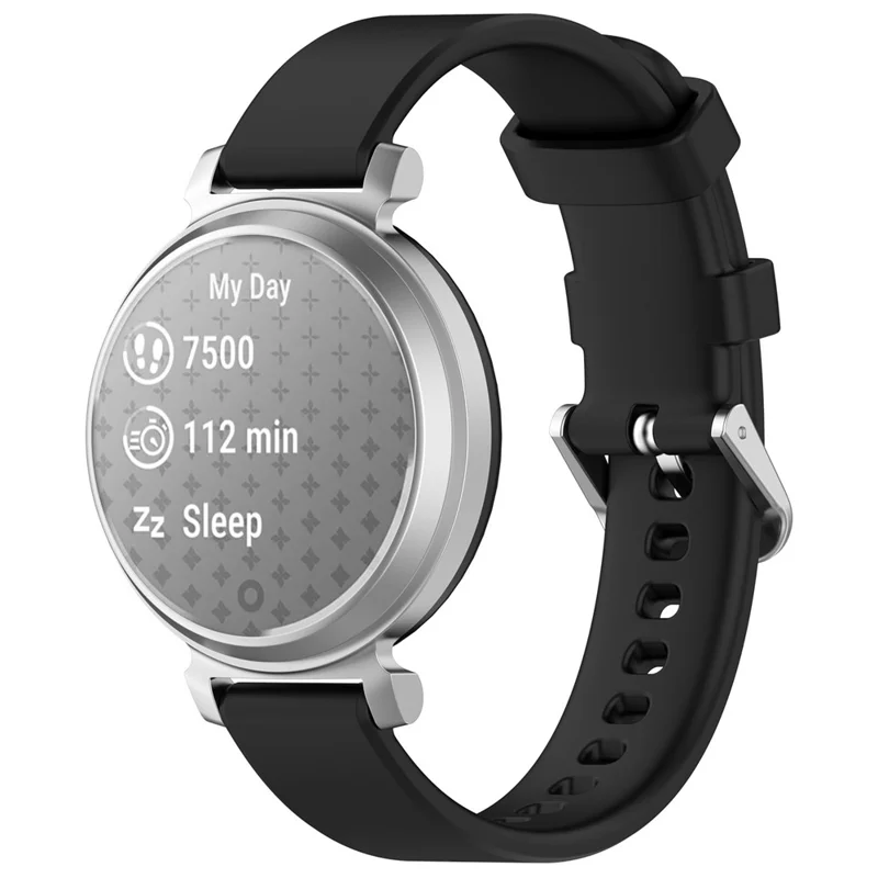 For Garmin Lily 2 Active / Lily 2 Smart Watch Strap Replacement Adjustable Silicone Band - Black