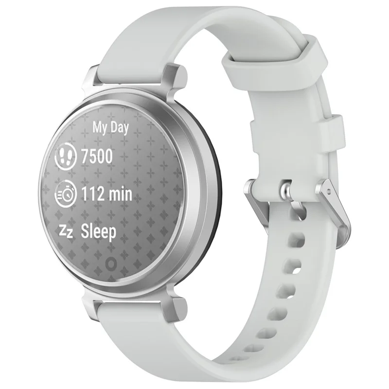Para Garmin Lily 2 Active / Lily 2 Smart Watch Strap Replacement Adjustable Silicone Band - Light Grey