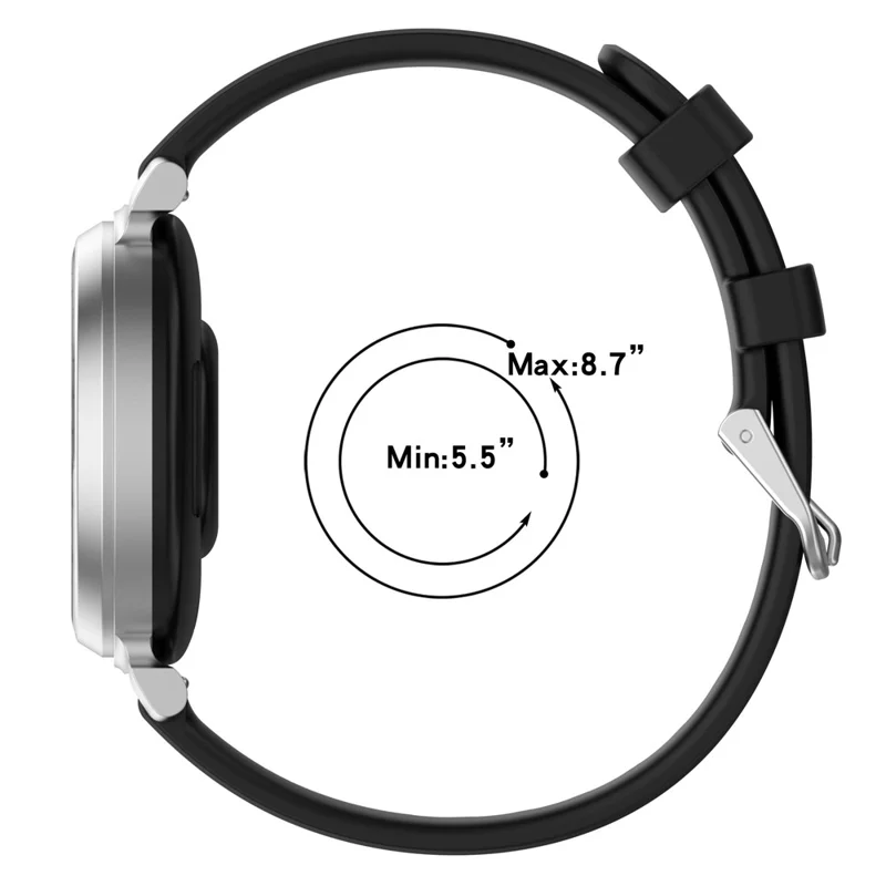 Para Garmin Lily 2 Active / Lily 2 Smart Watch Strap Replacement Adjustable Silicone Band - Light Grey