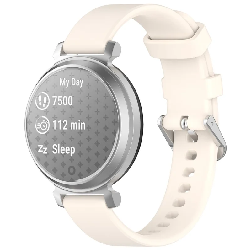For Garmin Lily 2 Active / Lily 2 Smart Watch Strap Replacement Adjustable Silicone Band - Starlight
