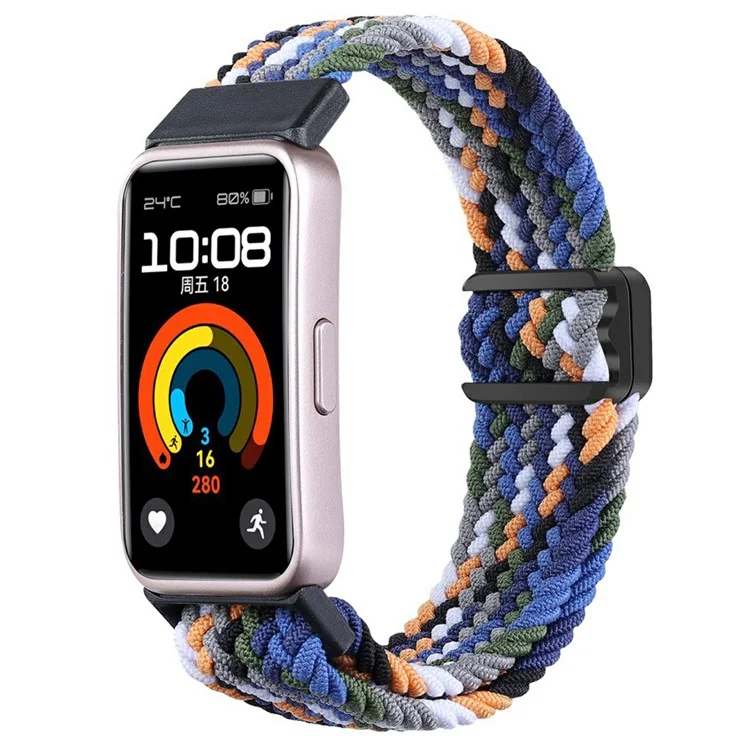 Для ремешка Huawei Band 8 / Band 8 NFC / Band 9 / Band 9 NFC с магнитной пряжкой, из плетеного нейлона, для умных часов - цвет денима