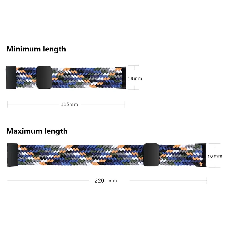 For Huawei Band 8 / Band 8 NFC / Band 9 / Band 9 NFC Wrist Band Magnetic Buckle Nylon Braided Smartwatch Strap - Red+Black