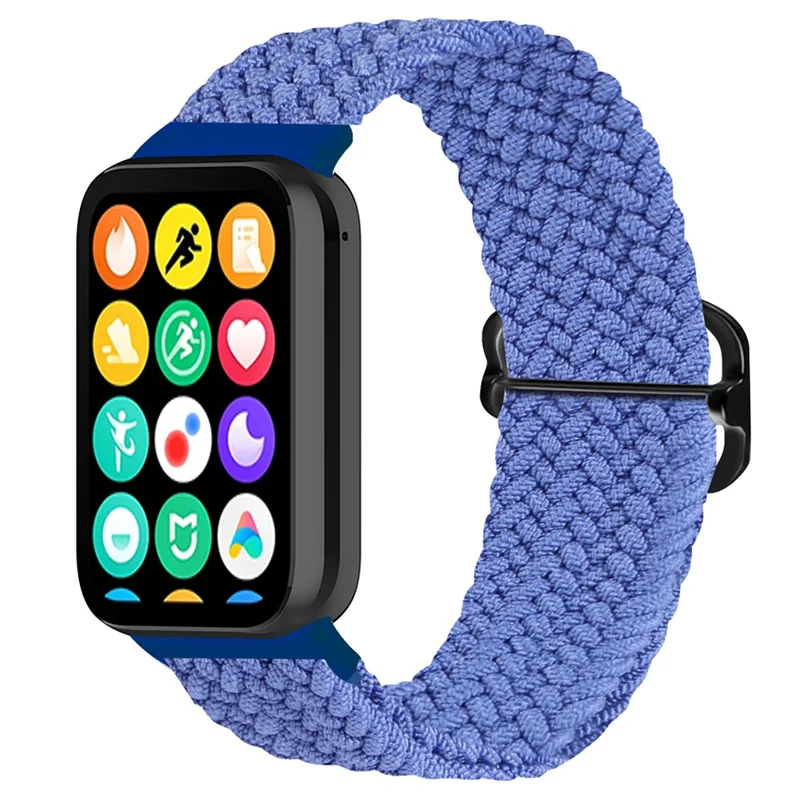 For Xiaomi Redmi Watch 4 Braided Band Adjustable Replacement Nylon Watch Strap - Blue
