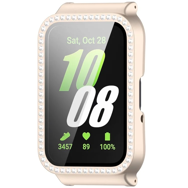 Для ремешка Samsung Galaxy Fit3 Magnetic Watch Strap Frame Case Tempered Glass Screen Film - Starlight