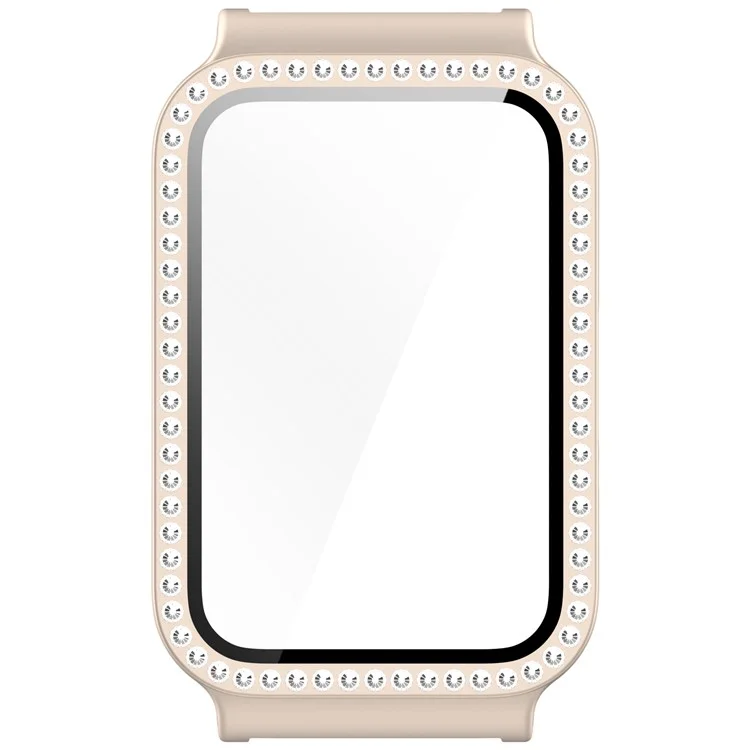 Для ремешка Samsung Galaxy Fit3 Magnetic Watch Strap Frame Case Tempered Glass Screen Film - Starlight