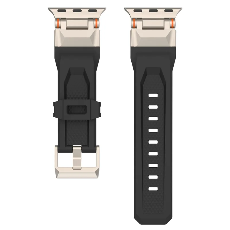 Para Apple Watch 10 46mm / Ultra 2 / Ultra 49mm / 9 8 7 45mm / SE (2023) SE (2022) SE 6 5 4 44mm / 3 2 1 42mm Pulseira de Relógio Banda TPU - Preta