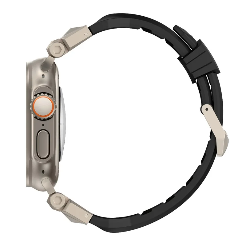 Para Apple Watch 10 46mm / Ultra 2 / Ultra 49mm / 9 8 7 45mm / SE (2023) SE (2022) SE 6 5 4 44mm / 3 2 1 42mm Pulseira de Relógio Banda TPU - Preta