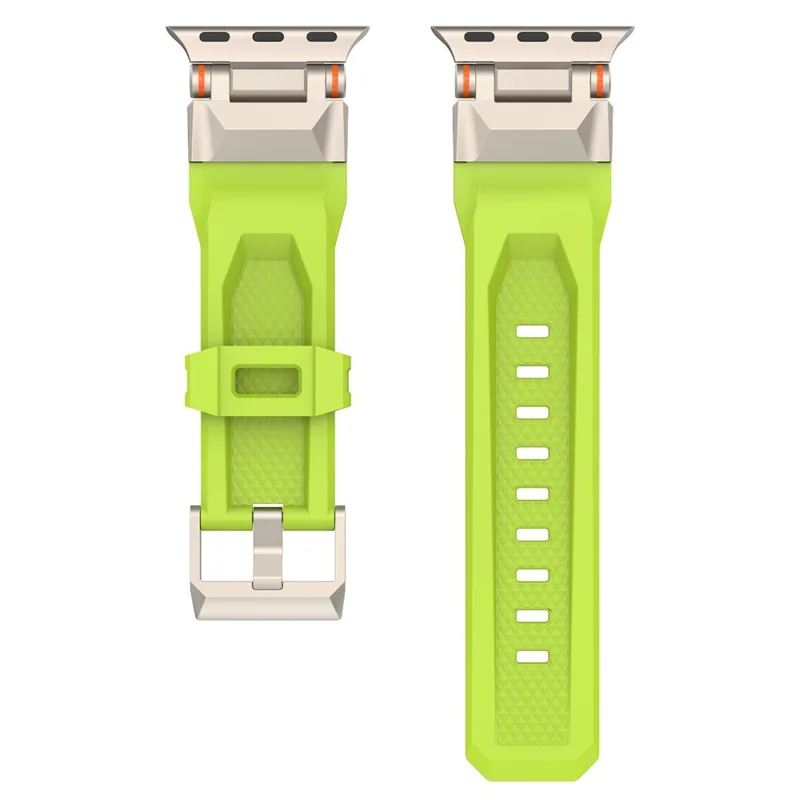 For Apple Watch 10 46mm / Ultra 2 / Ultra 49mm / 9 8 7 45mm / SE (2023) SE (2022) SE 6 5 4 44mm / 3 2 1 42mm Watch Strap TPU Band - Fluorescent Green
