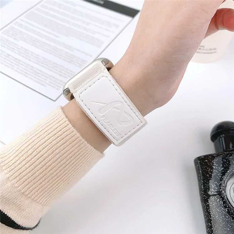 For Apple Watch Series 10 42mm / 9 8 7 41mm / SE (2023) SE (2022) SE 6 5 4 40mm / 3 2 1 38mm Wrist Strap Nylon Watch Band - Starlight