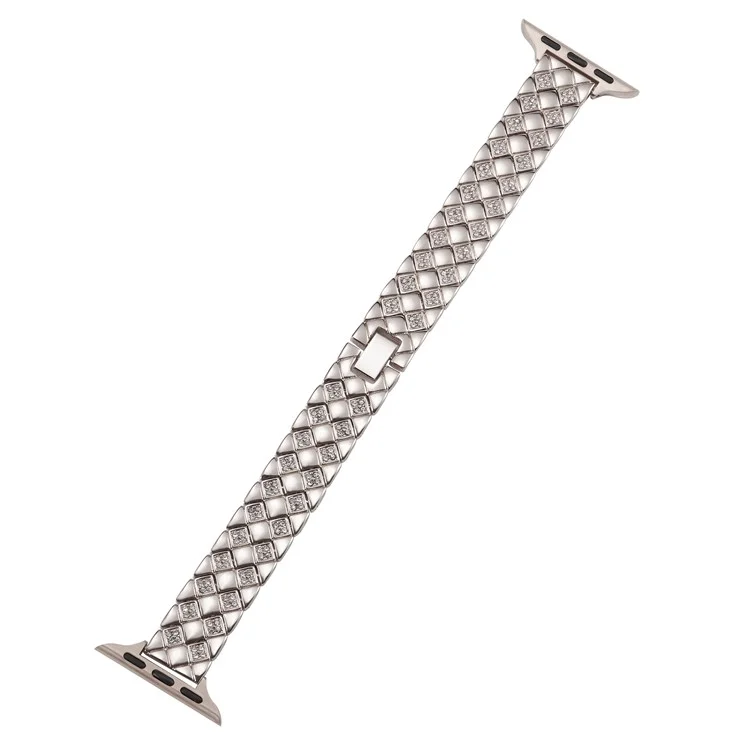 For Apple Watch 10 46mm / Ultra 2 / Ultra 49mm / 9 8 7 45mm / SE (2023) SE (2022) SE 6 5 4 44mm / 3 2 1 42mm Rhombus Zinc Alloy Strap - Starlight
