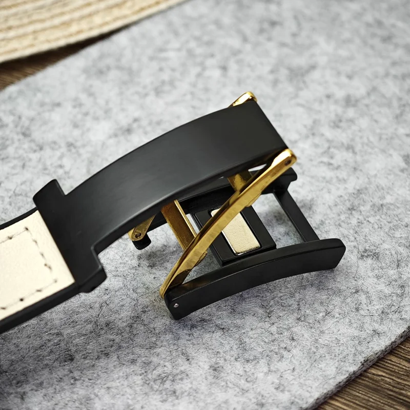 For Huawei Watch 4 / 4 Pro / GT 4 46mm Watch Band 22mm Silicone+Genuine Cow Leather Watch Strap - Green