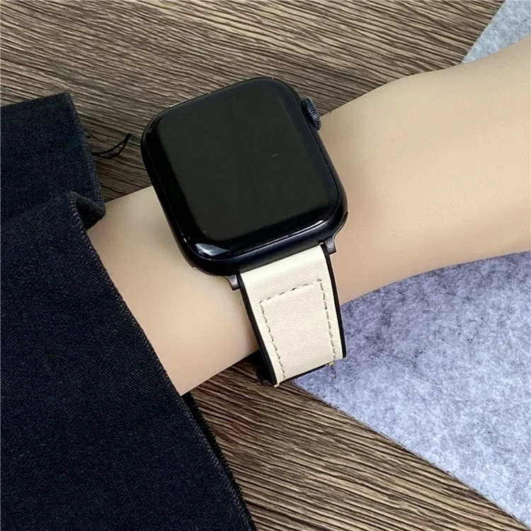 Pour Apple Watch 10 46mm / Ultra 2 / Ultra 49mm / 9 8 7 45mm / SE (2023) SE (2022) SE 6 5 4 44mm / 3 2 1 42mm Watch Band Magnetic Buckle - Beige