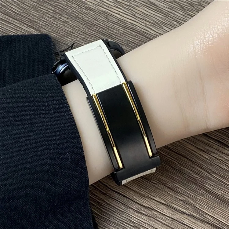 Pour Apple Watch 10 46mm / Ultra 2 / Ultra 49mm / 9 8 7 45mm / SE (2023) SE (2022) SE 6 5 4 44mm / 3 2 1 42mm Watch Band Magnetic Buckle - Beige