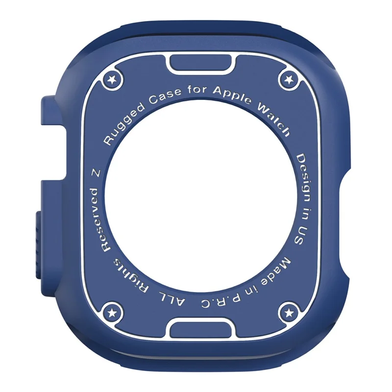Para Apple Watch Ultra 49mm TPU Capa Protetora Resistente a Choques Quadro Shell Watch Protetor - Azul
