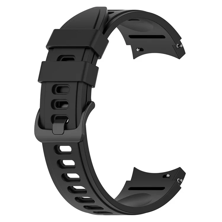 Pour Samsung Galaxy Watch FE 40mm / Watch4 / Watch 5 / Watch 5 Pro / Watch6 Bandes de remplacement Boucle noire Bracelet en silicone - Noir