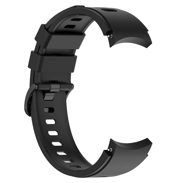 Pour Samsung Galaxy Watch FE 40mm / Watch4 / Watch 5 / Watch 5 Pro / Watch6 Bandes de remplacement Boucle noire Bracelet en silicone - Noir