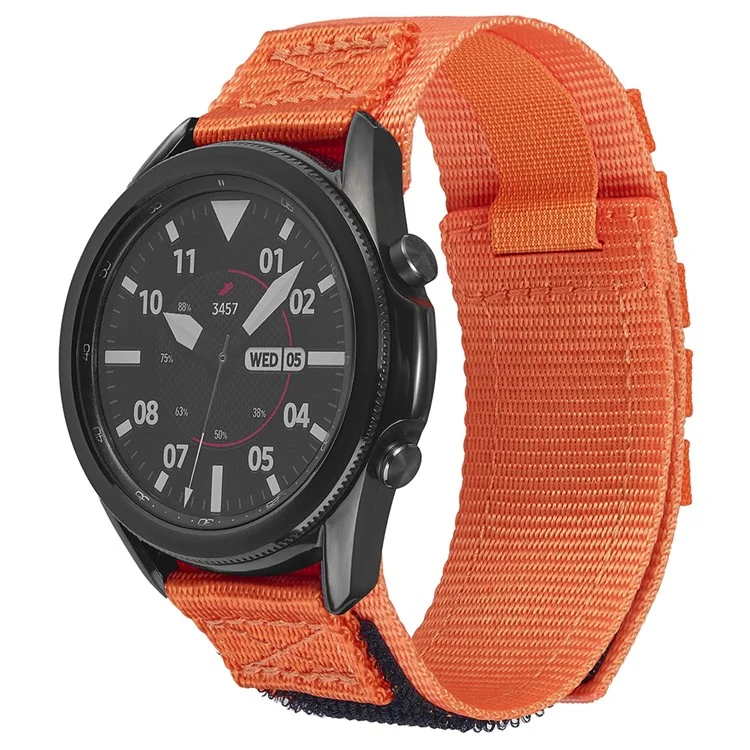 For Huawei Watch GT 3 42mm / GT 3 Pro 43mm Watch Band 20mm Loop Fastener Nylon Wrist Strap - Orange