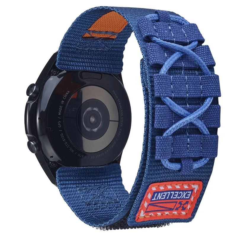 For Huawei Watch GT 3 42mm / GT 3 Pro 43mm Watch Band 20mm Loop Fastener Nylon Wrist Strap - Blue