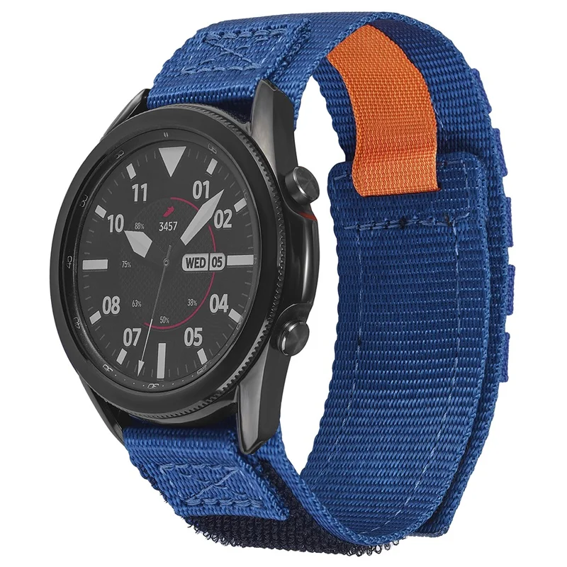 For Huawei Watch GT 3 42mm / GT 3 Pro 43mm Watch Band 20mm Loop Fastener Nylon Wrist Strap - Blue