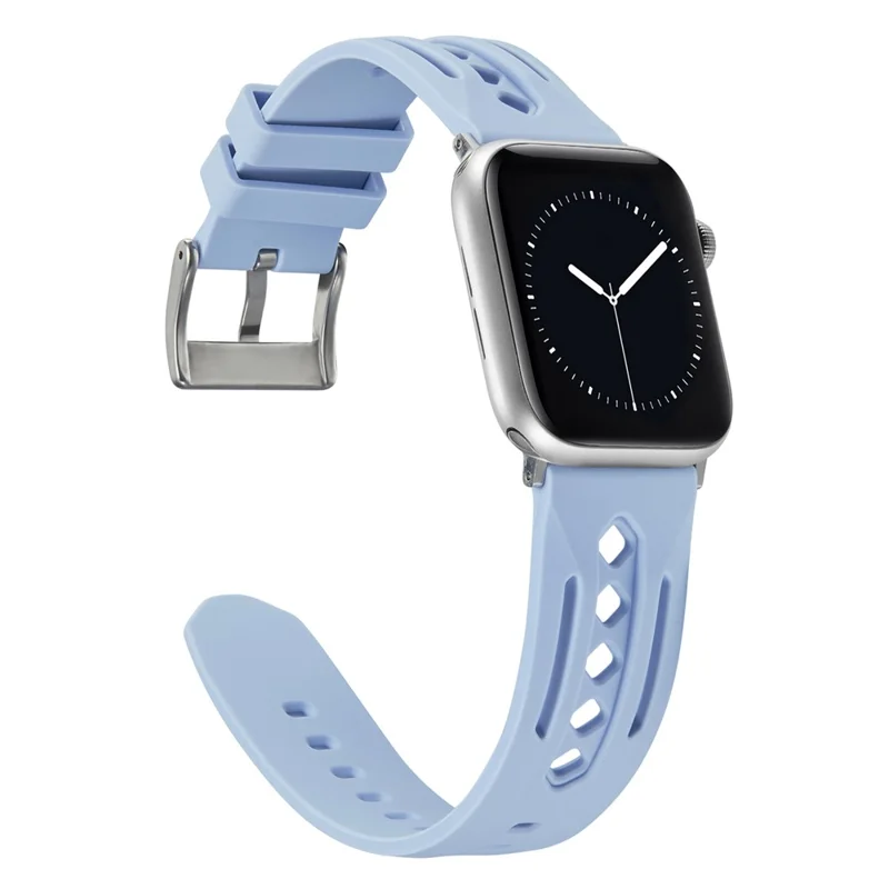 Uhrenarmband für Apple Watch Series 10 42mm / 9 8 7 41mm / SE (2023) SE (2022) SE 6 5 4 40mm / 3 2 1 38mm Hohles Silikonband - Hellviolett