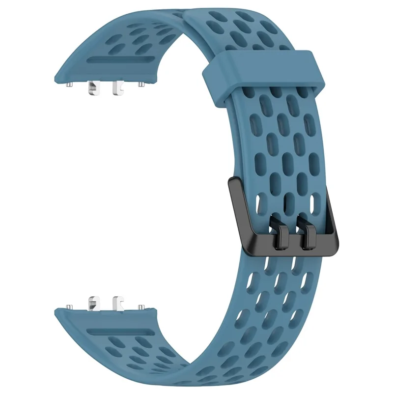 For Samsung Galaxy Fit3 Strap Replacement Silicone Breathable Watch Bracelet - Blue