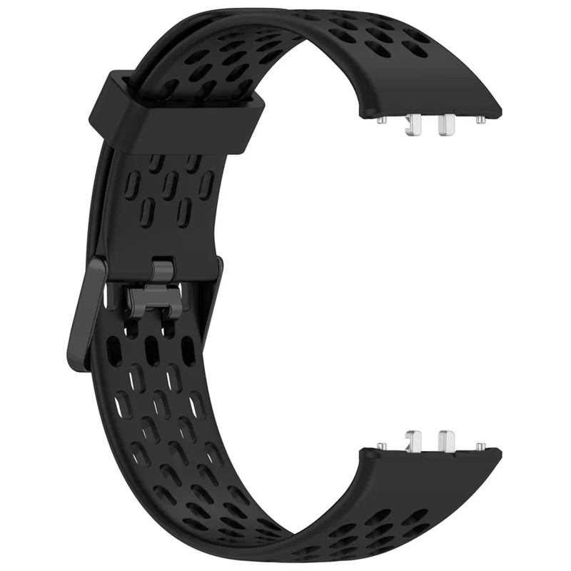 Für Samsung Galaxy Fit3 Strap Replacement Silicone Breathable Watch Armband - Schwarz