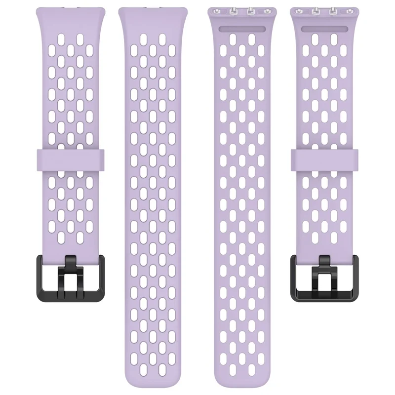Für Samsung Galaxy Fit3 Strap Replacement Silicone Breathable Watch Armband - Schwarz