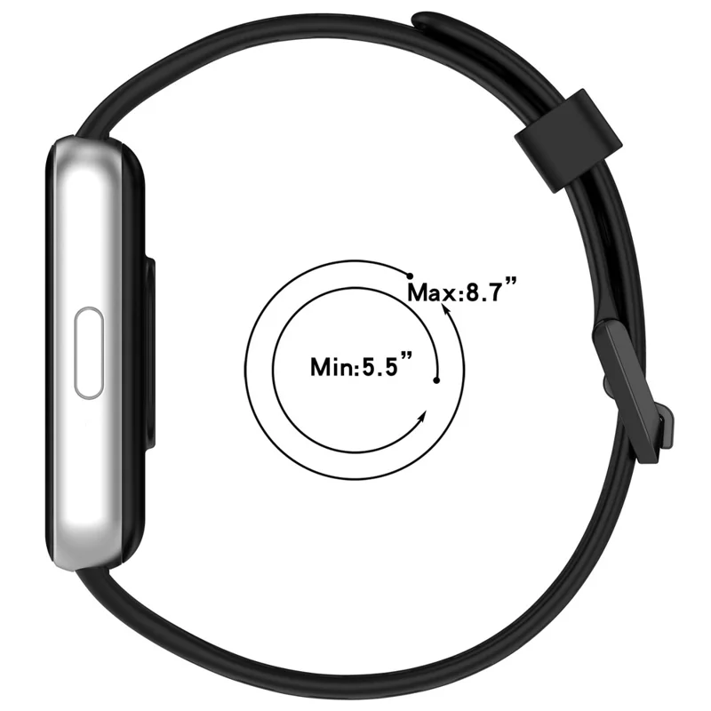 Für Samsung Galaxy Fit3 Strap Replacement Silicone Breathable Watch Armband - Schwarz