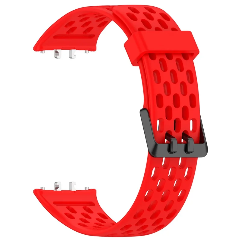 For Samsung Galaxy Fit3 Strap Replacement Silicone Breathable Watch Bracelet - Red