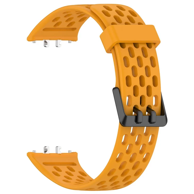 For Samsung Galaxy Fit3 Strap Replacement Silicone Breathable Watch Bracelet - Yellow
