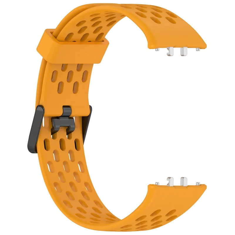 For Samsung Galaxy Fit3 Strap Replacement Silicone Breathable Watch Bracelet - Yellow