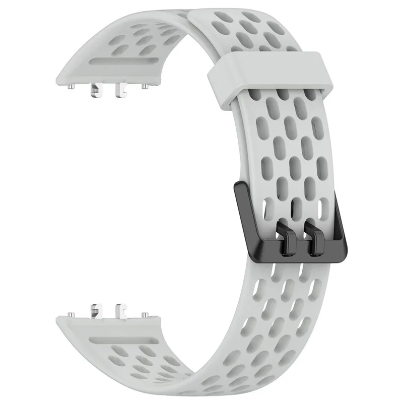 For Samsung Galaxy Fit3 Strap Replacement Silicone Breathable Watch Bracelet - Light Grey