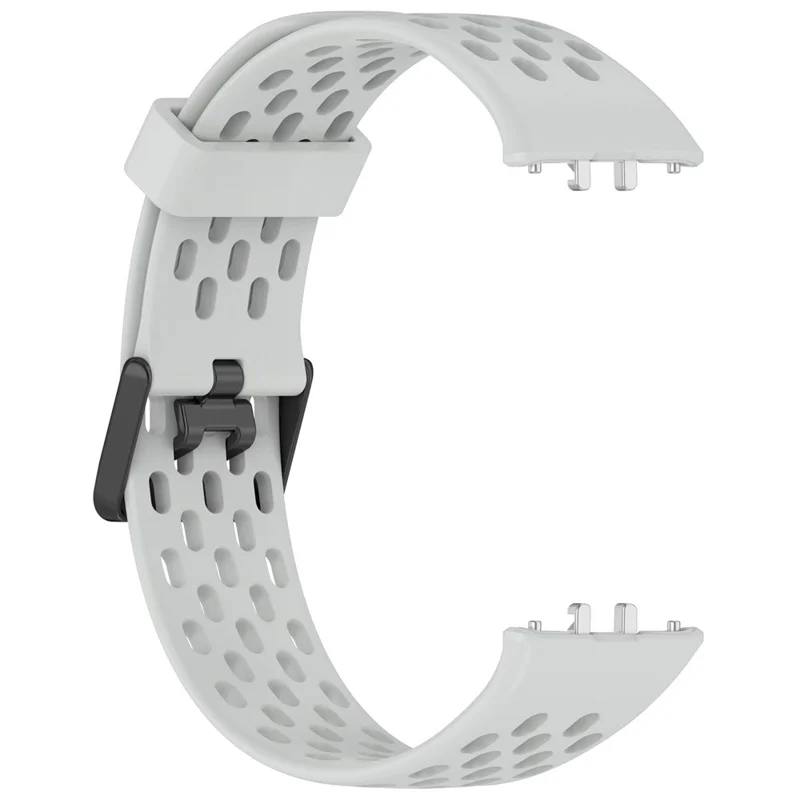 For Samsung Galaxy Fit3 Strap Replacement Silicone Breathable Watch Bracelet - Light Grey