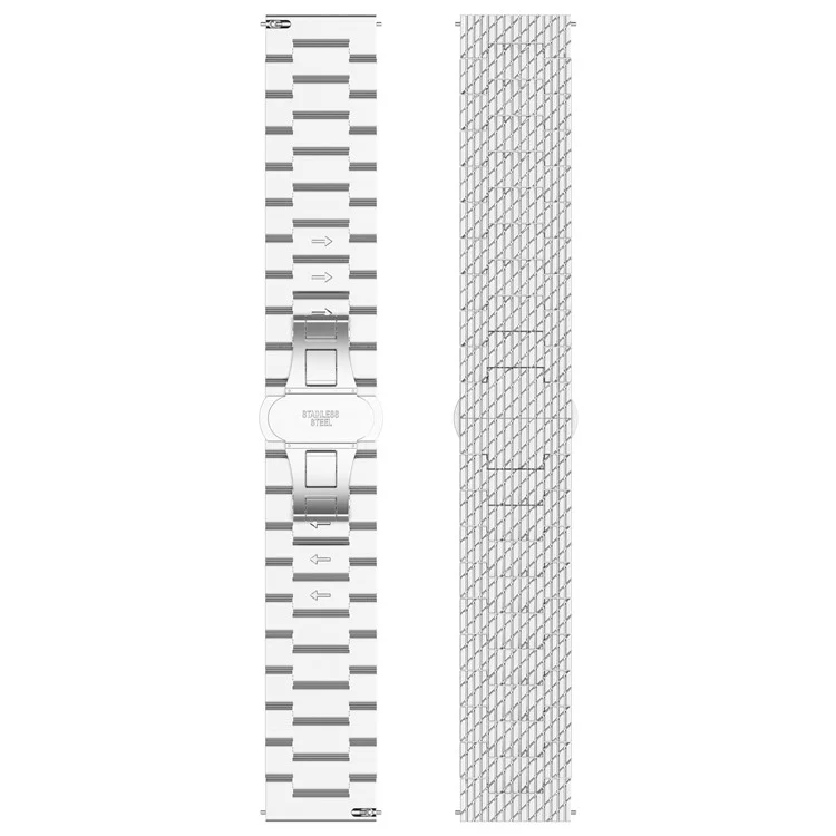 For Huawei Watch GT 3 42mm / GT 3 Pro 20mm Stainless Steel Watch Strap with Buckle - Silver
