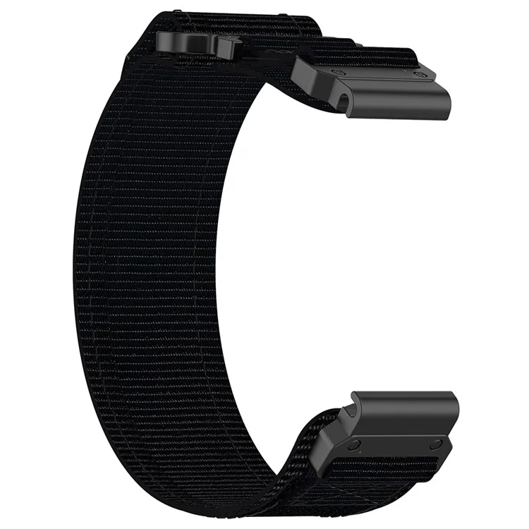 Для Garmin Fenix 7X / 7X Pro / Instinct 2X / Quickfit 26mm Nylon Sticker Wrist Strap - Black