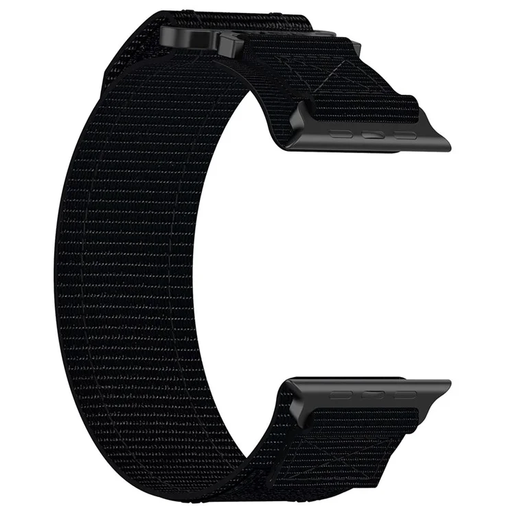 Para Apple Watch Series 10 42mm / 9 8 7 41mm / SE (2023) SE (2022) SE 6 5 4 40mm / 3 2 1 38mm Nylon Band Sticky Magic Clasp Bracelet - Preto
