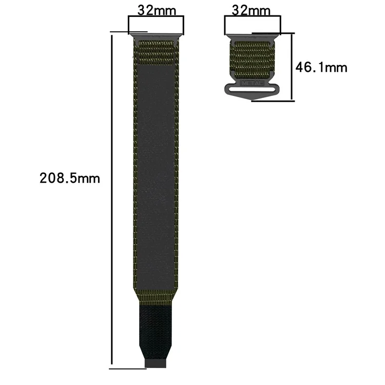 Para Apple Watch Series 10 42mm / 9 8 7 41mm / SE (2023) SE (2022) SE 6 5 4 40mm / 3 2 1 38mm Nylon Band Sticky Magic Clasp Bracelet - Preto