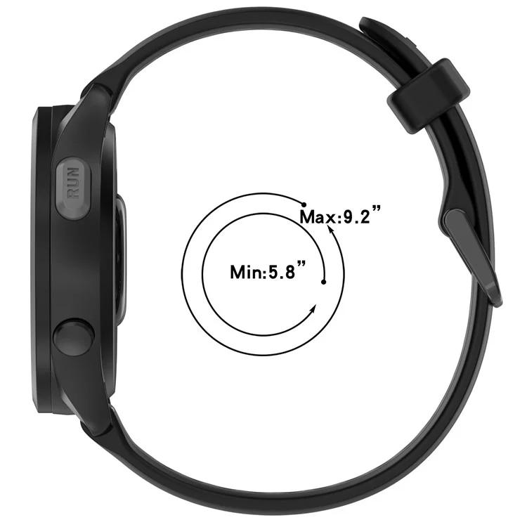 Pour Huawei Watch GT 4 46mm / Samsung Gear S3 Classic 22mm Bracelet de Montre Bicolore Texturé en Silicone - Noir+Gris Foncé